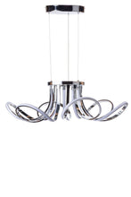 Load image into Gallery viewer, Metallic Six Light Metal LED Dimmable Smart Enabled Ceiling Light - Silver