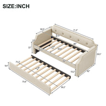 Load image into Gallery viewer, Upholstered Daybed With Trundle