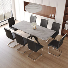 Load image into Gallery viewer, Modern Extendable Dining Table Set With Soft Padded Armless Chairs