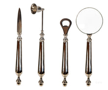 Load image into Gallery viewer, Magnifying Letter Opener Bottle Opener Candle Snuffer (Set of 4) - Silver
