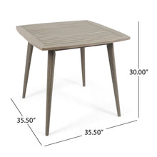 Load image into Gallery viewer, Modern Indoor Square Acacia Wood Dining Table With Toothpick Leg Design