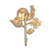 Load image into Gallery viewer, 5" Cast Iron Snail Wall Hook - Gold