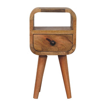 Load image into Gallery viewer, 16" Solid Wood Square One Drawer Nightstand - Oak