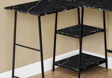 Load image into Gallery viewer, Computer Desk, Home Office, Corner, Storage Shelves, L Shape, Work, Laptop, Marble Look Laminate, Contemporary, Modern