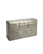 Load image into Gallery viewer, Steel Console Accent Cabinet With Three Drawers - Silver