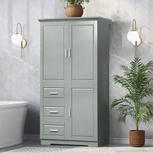 Load image into Gallery viewer, Tall And Wide Storage Cabinet With Doors, 3 Drawers