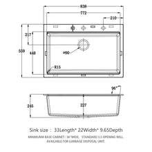 Load image into Gallery viewer, Granite Composite Quartz Kitchen Sink With Workstation Features And Drop In Design