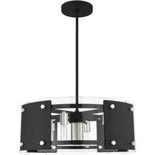 Load image into Gallery viewer, 18" Seven Light Dimmable Chandelier With Shades - Black