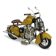 Load image into Gallery viewer, Hand Painted Model Motorcycle Tabletop Sculpture - Yellow / Black