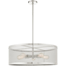 Load image into Gallery viewer, 18'' Five Light Dimmable Chandelier With Shades - Nickel