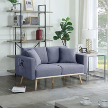 Load image into Gallery viewer, Easton - Fabric Loveseat With USB Charging Ports Pockets And Pillows