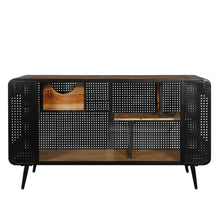 Load image into Gallery viewer, Modern Spacious Cat House With Tempered Glass And Iron Frame For Living Room - Black / Brown