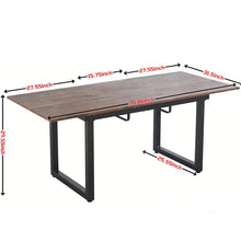 Load image into Gallery viewer, Square Extendable Dining Table With Metal Legs