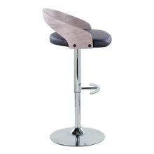 Load image into Gallery viewer, Grotto - Contemporary, Adjustable Barstool With Swivel With Rounded T Footrest (Set of 2)