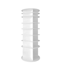 Load image into Gallery viewer, 8 Tier Rotating Shoe Rack Tower, 360 Degree Spinning Shoe Organizer And Storage Carousel For Closet Or Entryway - White