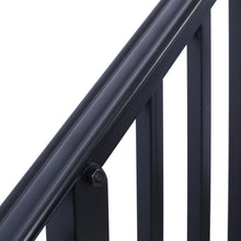 Load image into Gallery viewer, Handrails For Outdoor Steps, Fit 2 Or 3 Steps Outdoor Stair Railing, Wrought Iron Handrail, Flexible Porch Railing, Transitional Handrails For Concrete Steps Or Wooden Stairs