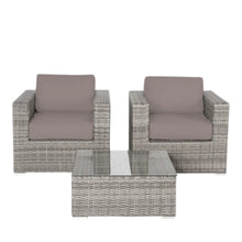 Load image into Gallery viewer, Wicker Seating Group Set With Table And Cushions