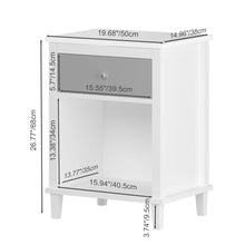Load image into Gallery viewer, Nightstand With 1 Drawer 1 Shelf