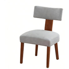 Load image into Gallery viewer, Linen Solid Wood Dining Side Chairs (Set of 2) - Gray / Brown