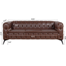 Load image into Gallery viewer, Square Arm Removable Cushion 3 Seater Sofa