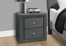 Load image into Gallery viewer, Velvet Two Drawer Nightstand - Dark Gray