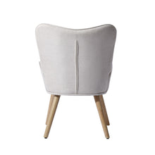 Load image into Gallery viewer, Tufted Chenille Solid Wood Wingback Chair - Beige / Natural