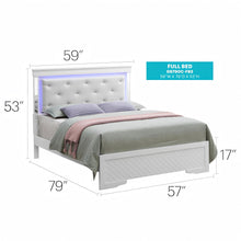 Load image into Gallery viewer, Bed With LED Light Accents Headboard