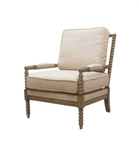 Load image into Gallery viewer, Cushion And Natural Beaded Arm Chair - Ivory