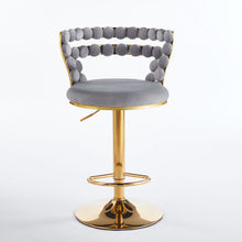 Load image into Gallery viewer, Modern Bar Chair With Iron Tube Legs, Soft Cushions And Comfortable Backrest (Set of 2)