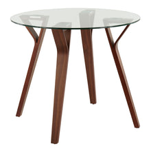 Load image into Gallery viewer, Folia - Mid-Century Modern Round Dinette Table - Walnut / Clear