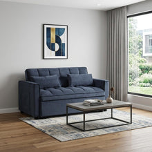 Load image into Gallery viewer, Sleeper Loveseat With Toss Pillows - Black