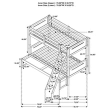 Load image into Gallery viewer, Bunk Bed With Built In Ladder, Safety Guardrails And Angled Access Step
