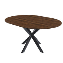 Load image into Gallery viewer, Round Dining Table With Extendable Blades, X Base
