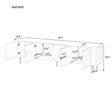 Load image into Gallery viewer, Minimalist TV Stand For TVs Up To 85", Modern Entertainment Center Media Console With 4 Spacious Cabinets For Living Room