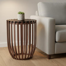 Load image into Gallery viewer, 22" Iron Pedestal End Table - Bronze