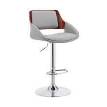 Load image into Gallery viewer, 43" Swivel Low Back Adjustable Height Bar Chair - Gray / Silver
