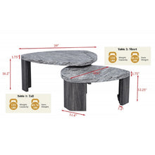 Load image into Gallery viewer, Triangle Nesting Coffee Table Set (Set of 2) - Gray