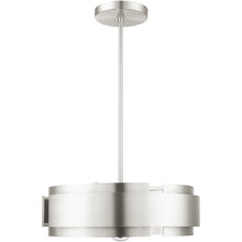 Load image into Gallery viewer, 16" Five Light Dimmable Chandelier With Shades - Nickel