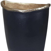 Load image into Gallery viewer, Oval Table Vase (568853) - Black / Gold