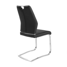 Load image into Gallery viewer, Contemporary Upholstered Leather Dining Side Chairs (Set of 2) - Black
