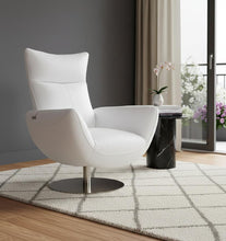 Load image into Gallery viewer, Contemporary Leather Lounge Chair - White
