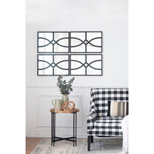 Load image into Gallery viewer, Rectangular Wooden Wall Mirror With Antique Frame, Vertical Or Horizontal Home Decor For Living Room (Set of 2)