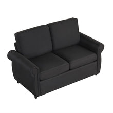 Load image into Gallery viewer, Pull Out Sofa Bed Loveseat Sleeper With Twin Size Memory Mattress With Two USB Ports For Living Room Spaces