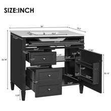 Load image into Gallery viewer, Bathroom Vanity With Top Sink, 2 Drawers And Tip Out Drawer