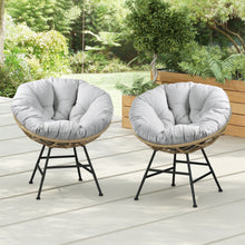 Load image into Gallery viewer, Palos - Outdoor Wicker Lounge Chair (Set of 2) - Brown / Light Gray
