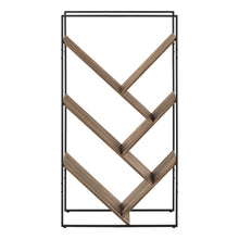 Load image into Gallery viewer, Five Tier Geometric Bookcase - Brown