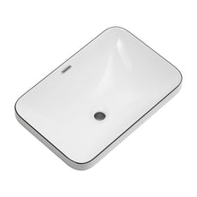 Load image into Gallery viewer, Undermount Bathroom Sink, Vessel Basin For Vanity Countertop - Milk White / Black