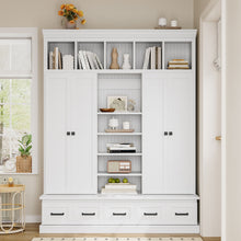 Load image into Gallery viewer, Hall Tree With Bench And 5 Storage Cubbies
