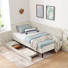 Load image into Gallery viewer, Upholstered Platform Bed Frame With 2 Storage Drawers And Adjustable Sofa Bed
