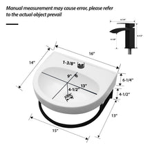 Load image into Gallery viewer, Wall Mounted Bathroom Sink With Towel Bar And Faucet - White / Black